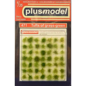 Plastikový model Plusmodel 1/35 Tufts of grass (green)