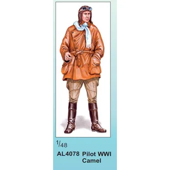 Plastikový model Plusmodel 1/48 Pilot WWI Camel (1 fig.)