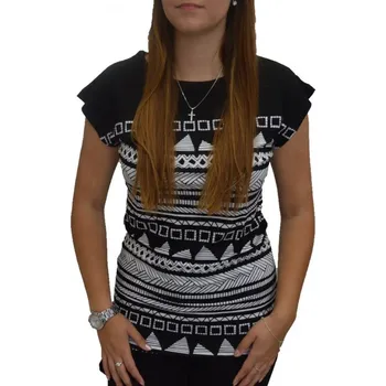 Dámská halenka Halenka Pratto černo-bílá s mašlí velikost pratto: 38