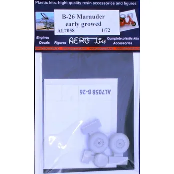 Plastikový model Plusmodel 1/72 Wheels B-26 Marauder early - grooved