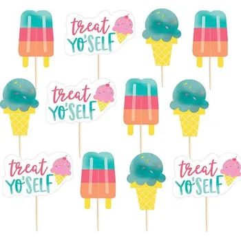 Party dekorace AMSCAN - Sada 24 párátek Zmrzlina -