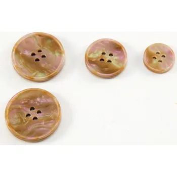 Knoflík Oblekový knoflík - duhová hnědá - průměr 2,5 cm