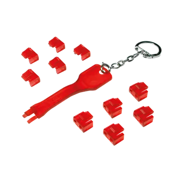 Rozvaděč  LogiLink Blokátor portů RJ45 (1x klíč, 10x zámky), RJ45 port blocker LogiLink
