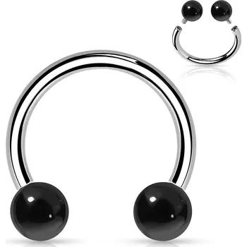 Piercing Piercing - podkova s vnitřním závitem (achát)
