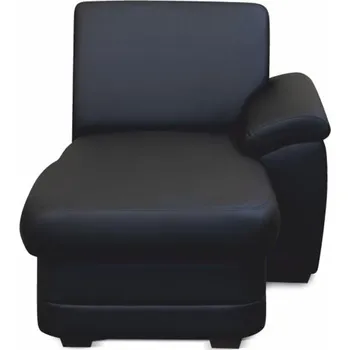 Sedací souprava Otoman, ekokůže černá, pravá, BITER OTT 1B P