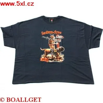 Pánské tričko Pánské tričko BROTHERS IN ARMS tmavě modré krátký rukáv 5XL - 8XL Mastiff Brothers ODE-P60053 - 150