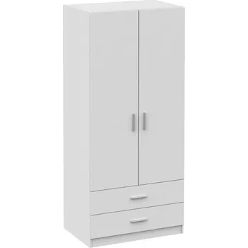 Šatní skříň Skříň, DTD laminovaná, bílá, INVITA typ 5