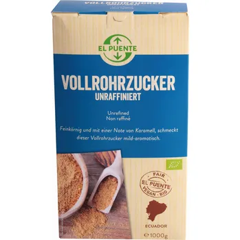 Cukr El Puente Bio nekrystalizovaný třtinový cukr z Ekvádoru, 1 000 g