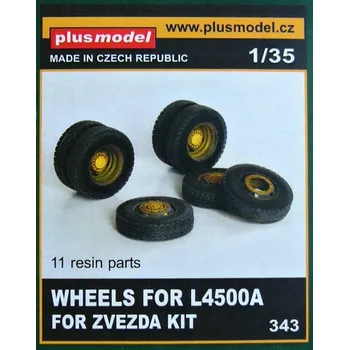 Plastikový model Plusmodel 1/35 Wheels for L4500A (ZVEZDA)