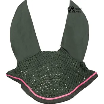 Čabraka pro koně Akční náušníky HKM -SURVIVAL- - Olivová - Pony