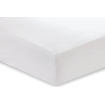 Prostěradlo Bílé prostěradlo z bavlněného saténu Bianca Classic, 135 x 190 cm ID_1387961