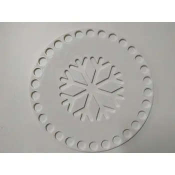 Víko/dno na košík 14,5cm - vločka bílá