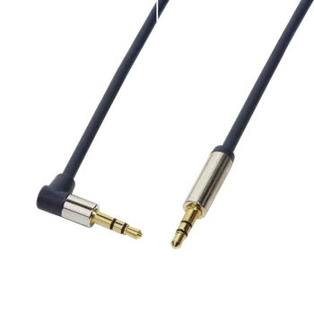 Počítač &nbsp;LogiLink Audio propojovací kabel 3,5 stereo úhlový, 3m, tmavě modrý
