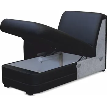 Sedací souprava Otoman, ekokůže černá, levá, BITER OTT 1B ZP