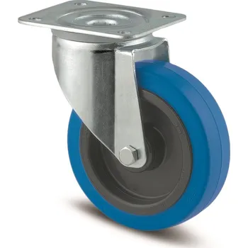 Pojezdové kolečko Tente Kolečko s modrým běhounem, otočné, 100 mm