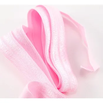 Textilní guma Lemovací pruženka - růžová - šířka 1,8 cm