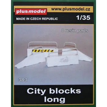 Plastikový model Plusmodel 1/35 Concrete blocks - long (8 resin parts)