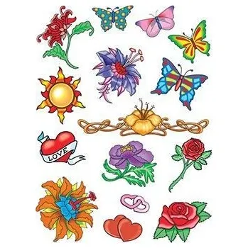 Odstranitelné tetování Letní tetovačky - sada 1