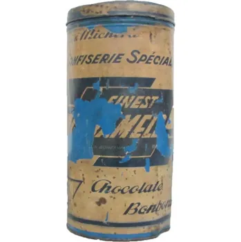 Dóza na potraviny Stará plechová dóza na bonbóny