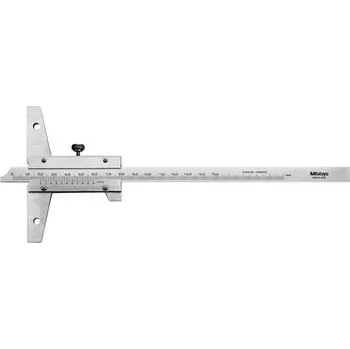 Hloubkoměr analogový 0-200 mm, nonius, nerez, bez jemného dostavění (mitu-527-202)