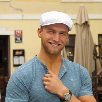 Pánská košile Pánská lněná golfka bílá (615400)