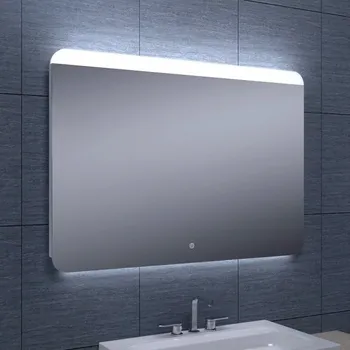 Zrcadlo Besteco Koupelnové LED Zrcadlo GURU 100 x 70 cm, Hranatý Design, Denní Bílé Osvětlení 6400 K, Diskrétní Dotykový Spínač, Krytí IP44