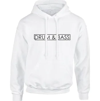 Pánská mikina Pánská mikina s kapucí DNB Minimalistic Velikost: XL, Barva: Bílá