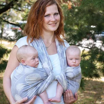 Šátek Šátek na nošení dětí Moisha Dandelions Lavender Délka: 5 - 4,2 m Šátek na nošení dětí