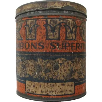 Dóza na potraviny Stará plechová dóza na bonbóny