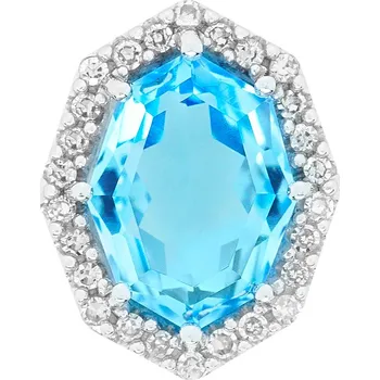 Přívěsek Zlatý přívěs zdobený Topazem a diamanty KP051051186