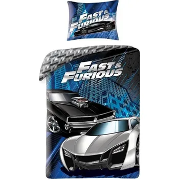 Halantex Rychle a zběsile modré 140 x 200, 70 x 90 cm zipový uzávěr Povlečení Halantex Rychle a zběsile modré 140 x 200, 70 x 90 cm zipový uzávěr