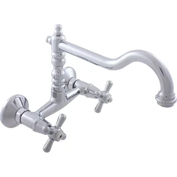 Vodovodní baterie RAV SLEZÁK MORAVA Baterie dřezová/umyvadlová nástěnná, s ramínkem-zlato MK502.0/28Z