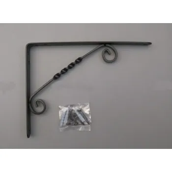 Držák na polici Velká konzole černá - 250mm