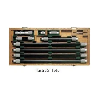 Mikrometrický odpich dvoudotekový skládací 100-1000/0,01 mm, 10 nástavců (mitu-139-204)