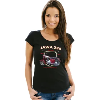 Dámské tričko STRIKER Dámské tričko Jawa 250 kývačka Barva: Černá, Velikost: M