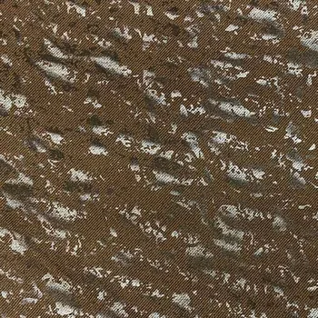 Kostýmovka N0043 hnědá, stříbrný tisk š.145