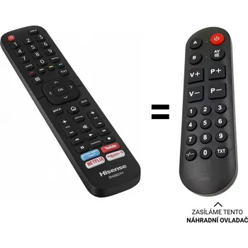 Dálkový ovladač Hisense 58A7100F náhradní dálkový ovladač pro seniory.