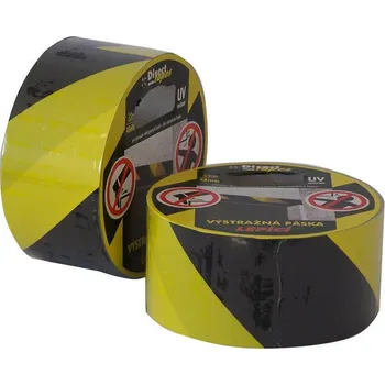 Izolační páska Výstražná značkovací páska 50 mm x 66 m černo-žlutá pravá