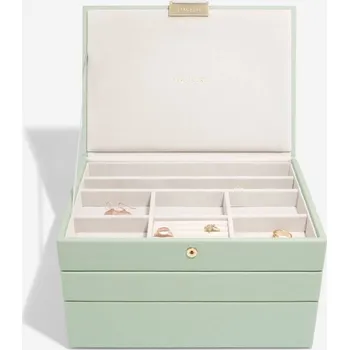 Šperkovnice Stackers, Šperkovnice 3 v 1 Stackers Sage Green Classic Set | zelená 74517