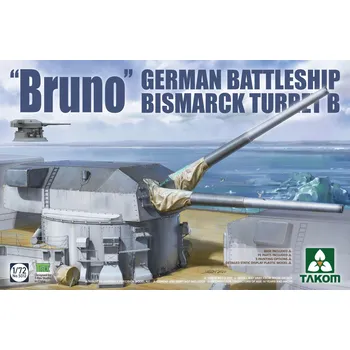 Plastikový model Takom Bruno German Battleship Bismarck Turret B 1:72