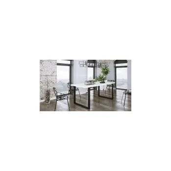 Jídelní stůl FALCO Stůl Industrial 138x90 bílý