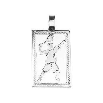 Přívěsek Stříbrný přívěsek tenista