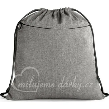 Městský batoh Jednoduchý batoh z recyklované bavlny s kapsou na zip, černý