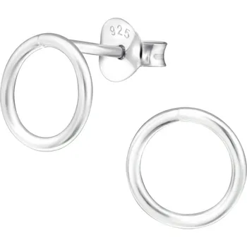 Náušnice Stříbrné náušnice Circle 8 mm Ag 925/1000