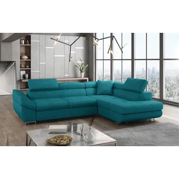 Sedací souprava Rozkládací rohová sedačka LYON tyrkysová