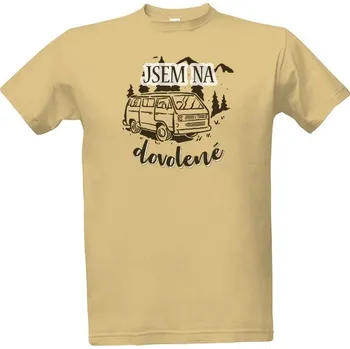 Tričko s potiskem Jsem na dovolené pánské