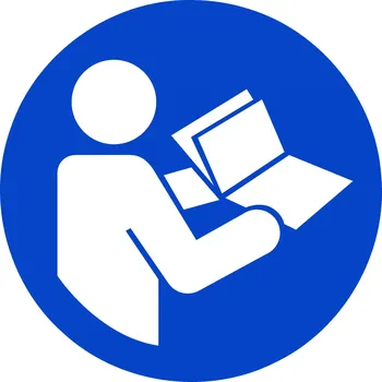 Kancelář Značka Čti návod, plast, 200x200 mm