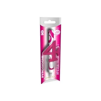 Dortová svíčka Dortová fontána č. 4 růžová