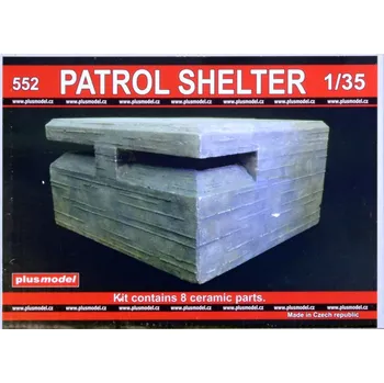 Plastikový model Plusmodel 1/35 Patrol Shelter (8 ceramic parts)
