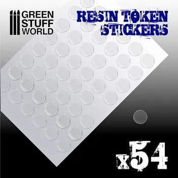 Příslušenství k deskovým hrám Green Stuff World: Resin Token Stickers (20mm), 54 ks